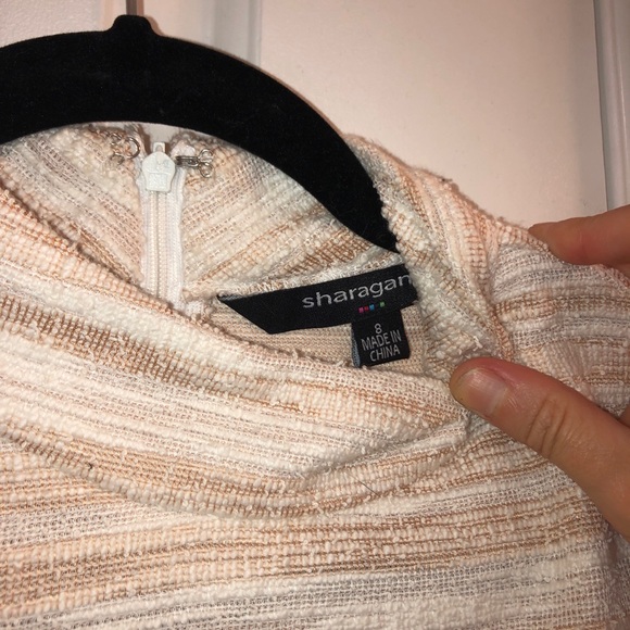 Sharagano Mock Turtleneck Tweed Dress - Picture 6 of 9